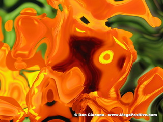 Orangeade Falls - abstract art for sale